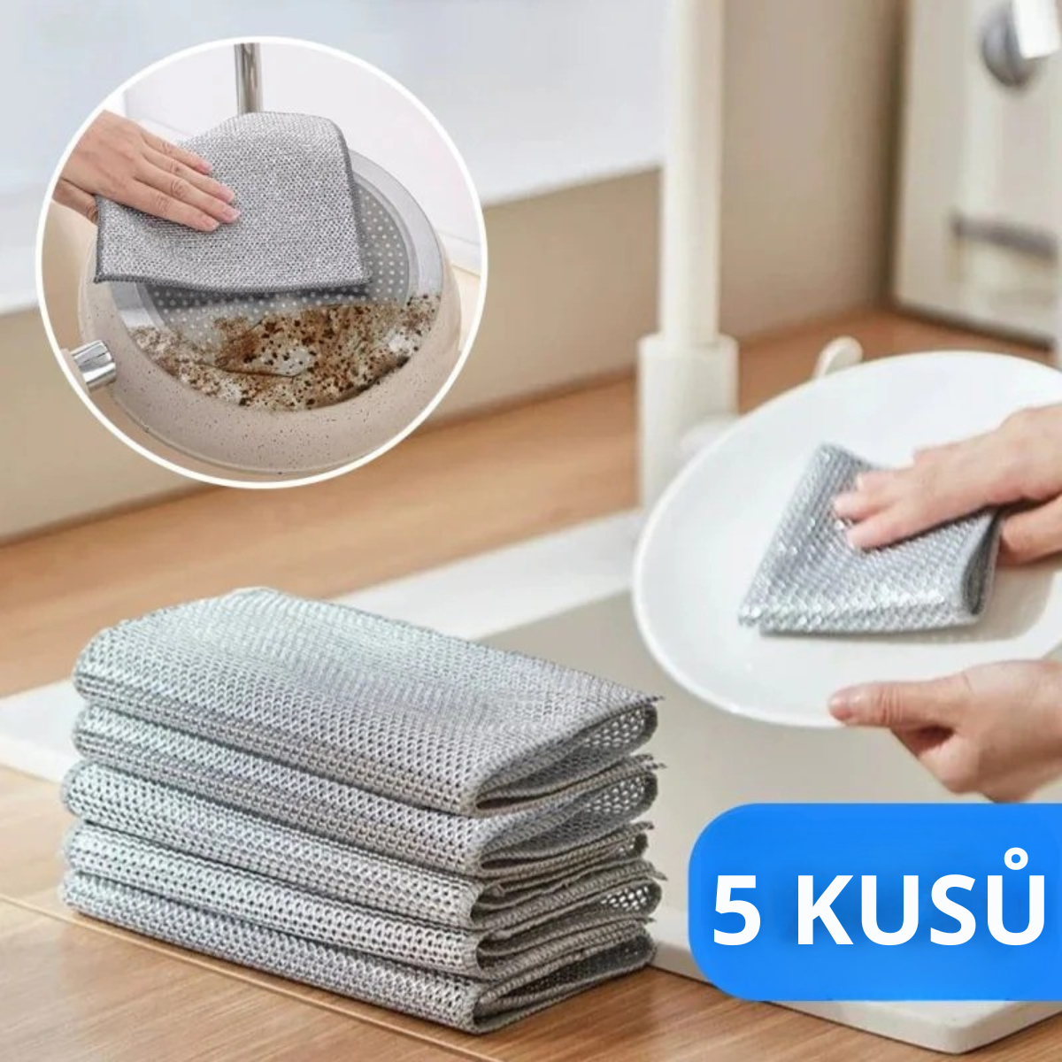 PowerWipe™ – Sada 5 silných čisticích utěrek